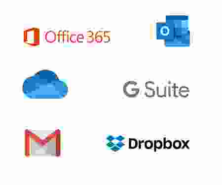File sharing integrations logos
