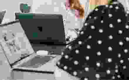 woman at computer